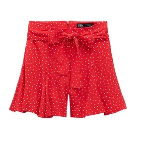 Zara red dotted skort.